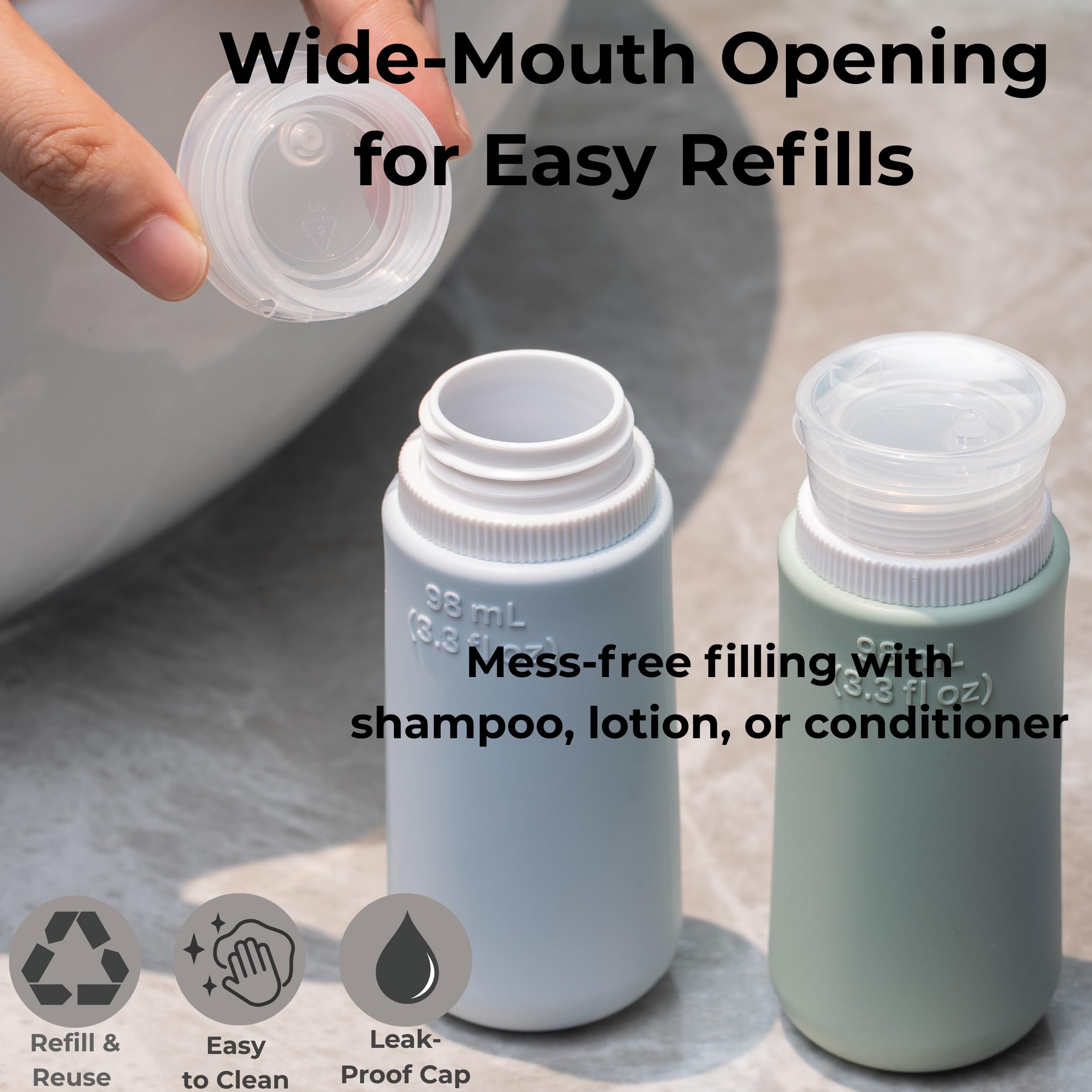 SelectShen™ Silver-Ion Silicone Scrubber Set – Exfoliating Body & Face Brush Kit for Gym & Travel, with TSA Bottles & Bag – Eco-Friendly & Gentle for Sensitive Skin