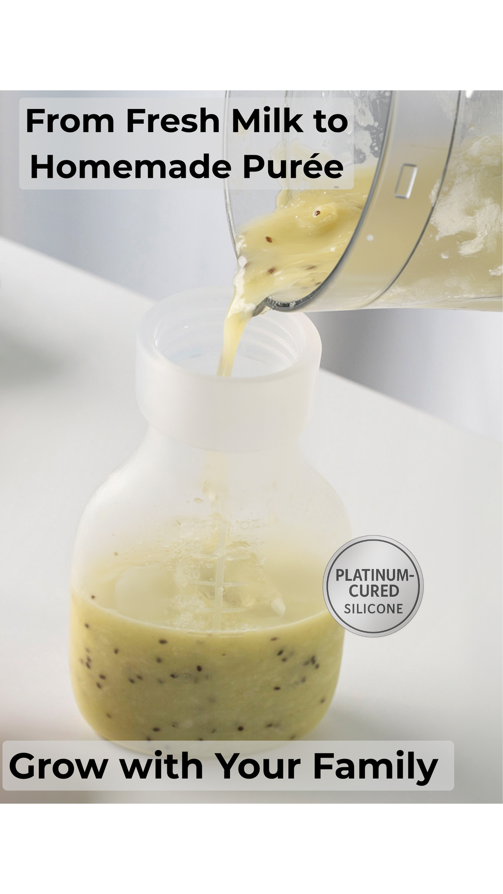 SelectShen™ 2 Pack Platinum Silicone Milk & Puree Bag -- 8 fl oz Each